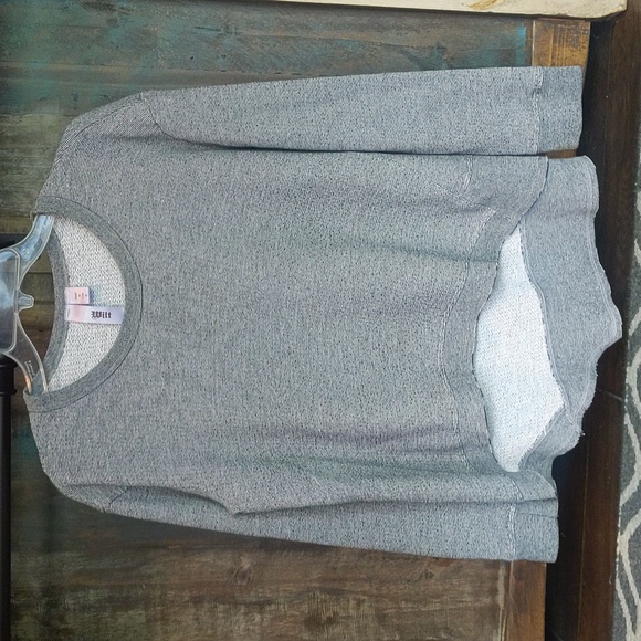 Wilt Sweaters - Wilt Heather Gray Asymmetrical Crewneck Sweater - Women's Medium